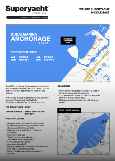 Anchorage Options Dubai Marina